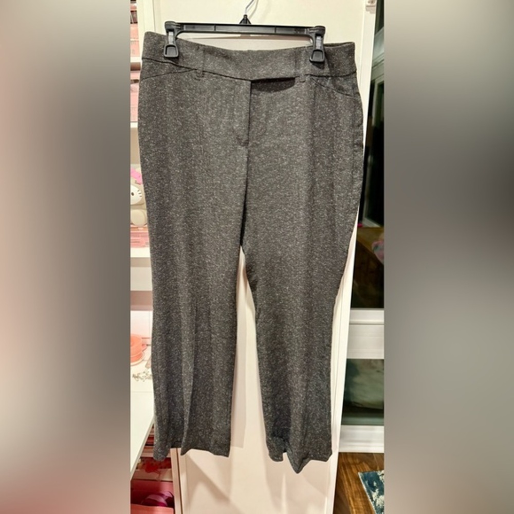 WHBM NWT Classic Bootcut Pants Size 10, Refined Stretch, Dark Charcoal
